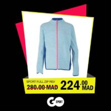 Soldes GO Sport Full ZIP REV 224Dhs au lieu de 280Dhs