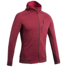 Soldes Decathlon Maroc VESTE POLAIRE DE RANDONNÉE MONTAGNE HOMME MH900 BORDEAUX CHINÉ 199Dhs au lieu de 249Dhs