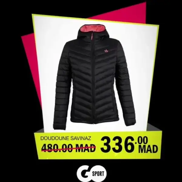 Soldes GO Sport Maroc Doudoune SAVINAZ 336Dhs au lieu de 480Dhs