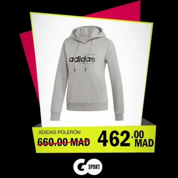 Solde Go Sport Maroc ADIDAS POLERON 462Dhs au lieu de 660Dhs