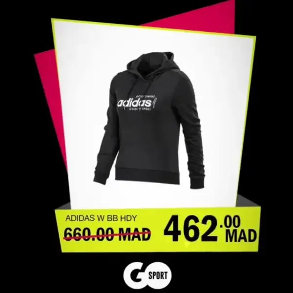 Soldes Go Sport Maroc ADIDAS W BB HDY à 462Dhs au lieu de 660Dhs