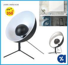 Promo Alpha55 Lampe Cinema noir 350Dhs au lieu de 479Dhs