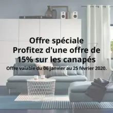 Offre Spéciale Ikea Maroc 15% sur les Canapés Jusqu'au 25 Février 2020