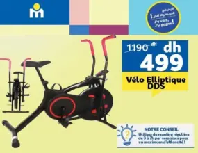 Offre Promotionnel Marjane Vélo Elliptique DDS 499Dhs au lieu de 1190Dhs