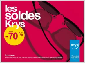 Soldes chez Krys jusqu'à -70 % sur une sélection de paires de lunettes