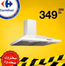 Promo Carrefour Maroc Hotte Aspirante 349Dhs au lieu de 599Dhs