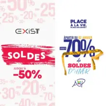 Soldes EXIST Maroc Magasin Anfaplace Mall Jusqu’à -50% de remise