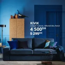 Soldes Ikea Maroc Canapé 3 places KIVIK 4500Dhs au lieu de 5295Dhs