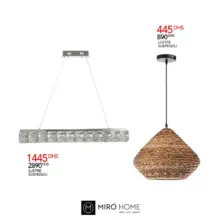 Soldes d'hiver chez Miro Home LUSTRE Suspendu 445Dhs au lieu de 890Dhs