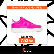 Soldes Courir Maroc Nike AIR FORCE Hot Pink 753Dhs au lieu de 1255Dhs