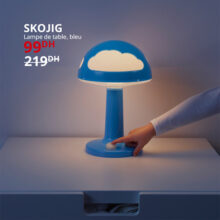 Soldes Ikea Maroc Lampe de table bleu SKOJUG 99Dhs au lieu de 219Dhs