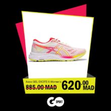 Promo Go Sport Maroc Asics GEL Excite 6 Women's 620Dhs au lieu de 885Dhs