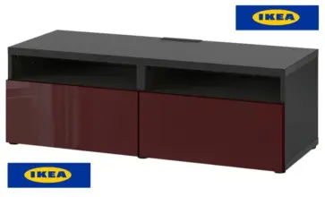 Soldes Ikea Maroc Meuble TV avec tiroirs noir-brun BESTÅ 1617Dhs au lieu de 2025Dhs