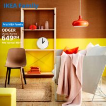 Soldes Ikea Family Chaise marron ODGER 649Dhs au lieu de 900Dhs