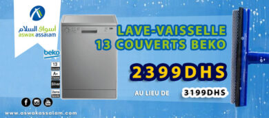 Soldes Aswak Assalam LAVE-VAISSELLE 13 COUVERTS Beko 2399Dhs au lieu de 3199Dhs