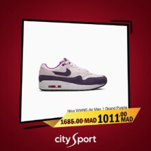 Soldes City Sport NIKE WMNS Air MAX 1 Grand Purple 1011Dhs au lieu de 1685Dhs