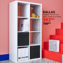 Soldes Ikea Maroc Étagère blanc KALLAX 593Dhs au lieu de 769Dhs