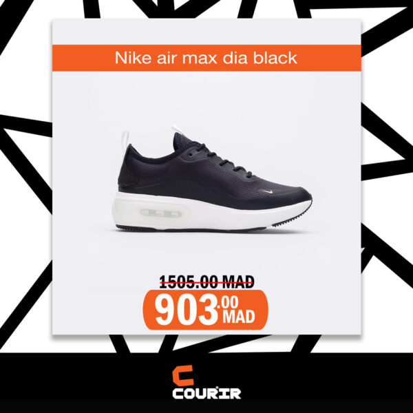 Soldes Courir Maroc NIKE Air MAX dia black à 903Dhs au lieu de 1505Dhs