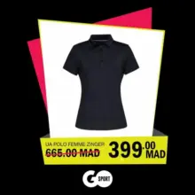 Soldes GO SPort Maroc UNDER ARMOUR Polo Femme ZINGER 399Dhs au lieu de 665Dhs