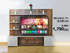 Soldes Guzelhome Meuble TV G-HELGA Chêne Rustique et Gris Clair 1790Dhs au lieu de 2499Dhs