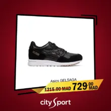 Soldes City Sport Chaussure ASICS GELSAGA à 729Dhs au lieu de 1215Dhs