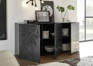 Soldes Azura Home BUFFET LUTHER ANTHRACITE 3 PORTES 3891Dhs au lieu de 4199Dhs