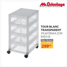 Soldes MR Bricolage Maroc Toue Blanc Transparent 299Dhs au lieu de 359Dhs