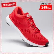 Soldes Decathlon CHAUSSURE JOGGING RUN SUPPORT HOMME ROUGE KALENJI 249Dhs au lieu de 349Dhs