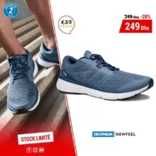 Soldes Decathlon Maroc Chaussure NEWFEEL pour homme 249Dhs au lieu de 349Dhs