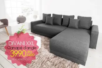 Soldes Azura Home Canapé d'angle DIVANI XXL 3990Dhs au lieu de 6490Dhs