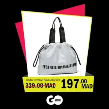 Soldes GO Sport Maroc UNDER ARMOUR Favourite Tote 197Dhs au lieu de 329Dhs