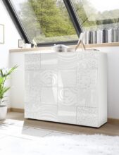 Promo Azura Home BUFFET HAUT MIREL 2 PORTES EN BLANC 3291Dhs au lieu de 3382Dhs