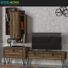 Promo GuzelHome Meuble TV NOBLE Noyer et Métal 3699hs au lieu de 5990Dhs