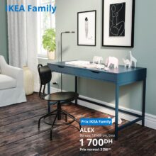 Soldes Ikea Family Bureau bleu ALEX 1700Dhs au lieu de 2255Dhs