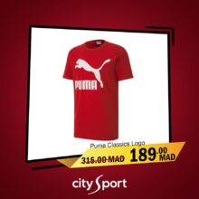 Soldes City Sport PUMA Classics Logo 189Dhs au lieu de 315Dhs