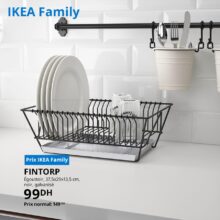 Soldes Ikea Family Égouttoir noir galvanisé FINTORP 99Dhs au lieu de 149Dhs