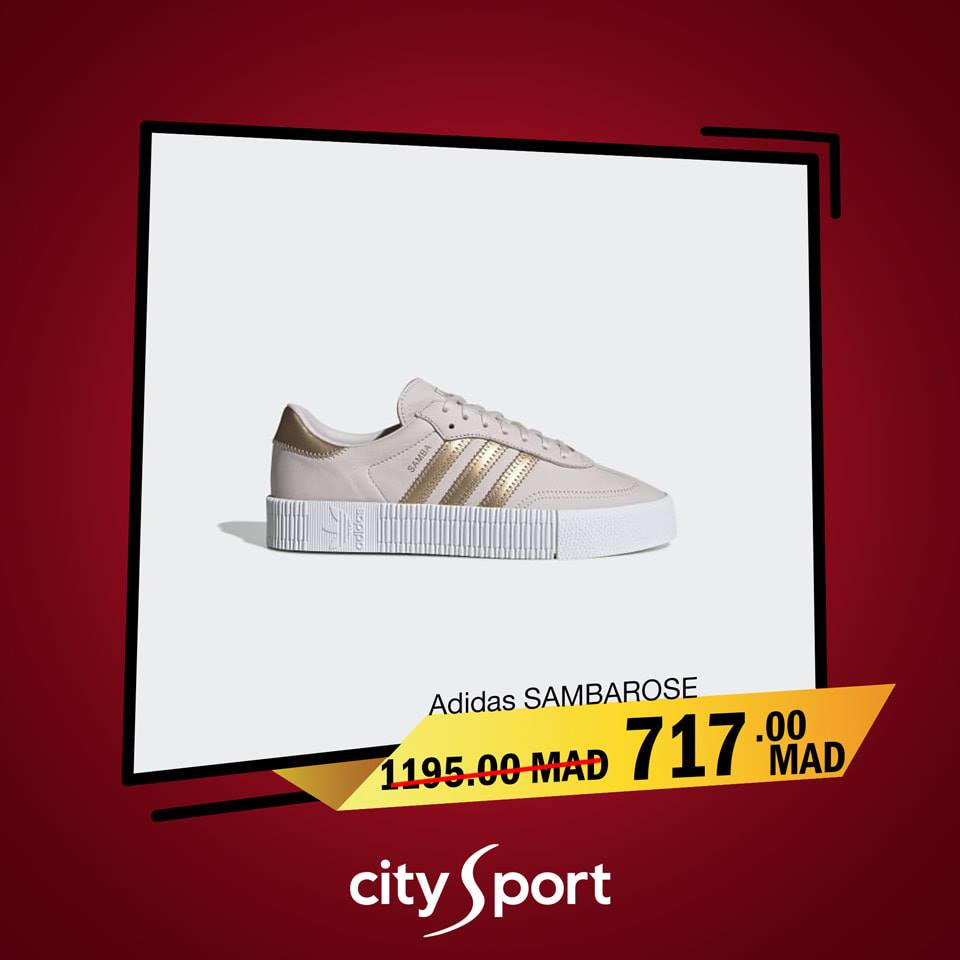 Soldes City Sport Adidas SAMBAROSE 717Dhs au lieu de 1195Dhs