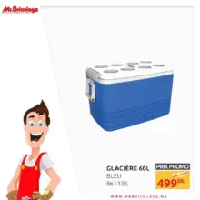 Promo Mr Bricolage Maroc Glacière Bleu 60L 499Dhs au lieu de 649Dhs