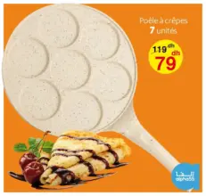 Soldes Alpha55 Poêle à crêpes 7 unités à 79Dhs au lieu de 119Dhs