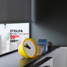 Soldes Ikea Maroc Horloge Jaune STOLPA 99Dhs au lieu de 199Dhs