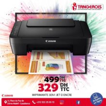 Offre en ligne Tangerois Electro Imprimante Canon jet d'encre 329Dhs au lieu de 499Dhs