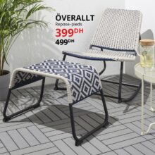 Soldes Ikea Maroc Repose-pieds OVERALLT 399Dhs au lieu de 499Dhs