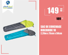 Promo Aswak Assalam SAC DE COUCHAGE HIBERHIDE 10 à 149Dhs au lieu de 189Dhs