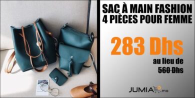 Promo Jumia Sac à main Fashion 4 pièces pour femme 283Dhs au lieu de 566Dhs