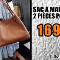 Promo Jumia Fashion Sac à main 2 pièces pour femme 169Dhs au lieu de 338Dhs