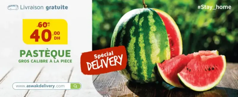 Spéciale Delivery chez AswakDelivery.com PAstèque 40Dhs au lieu de 60Dhs