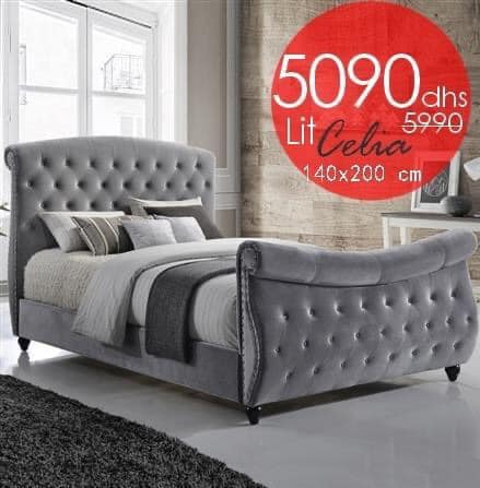 Soldes Azura Home Lit CÉLIA 140*200cm 5090Dhs au lieu de 5990Dhs