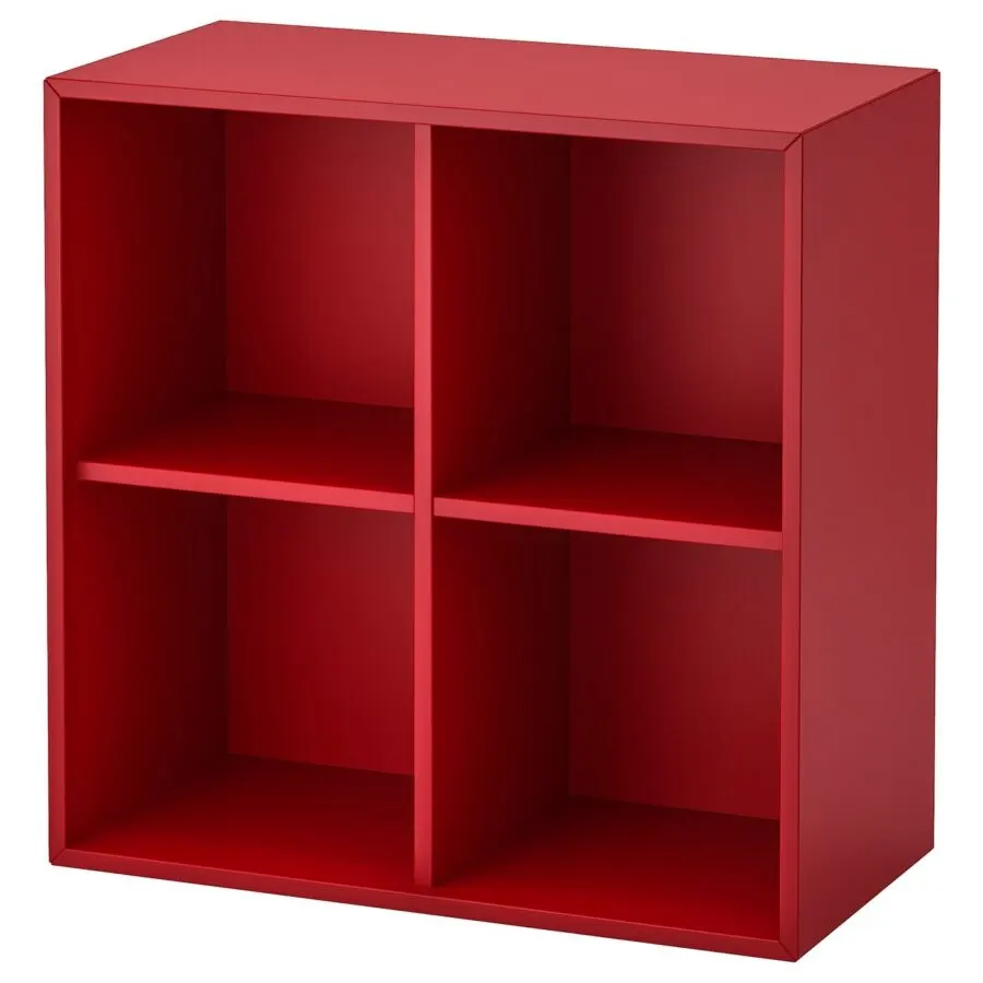 Soldes Ikea Maroc Rangement 4 compartiments rouge EKET 499Dhs au lieu de 700Dhs