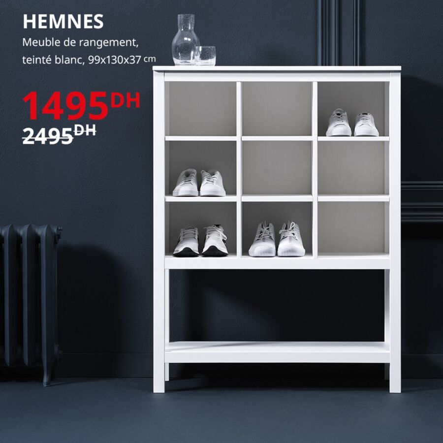 Soldes Ikea Maroc Meuble de rangement HEMNES 1495Dhs au lieu de 2495Dhs