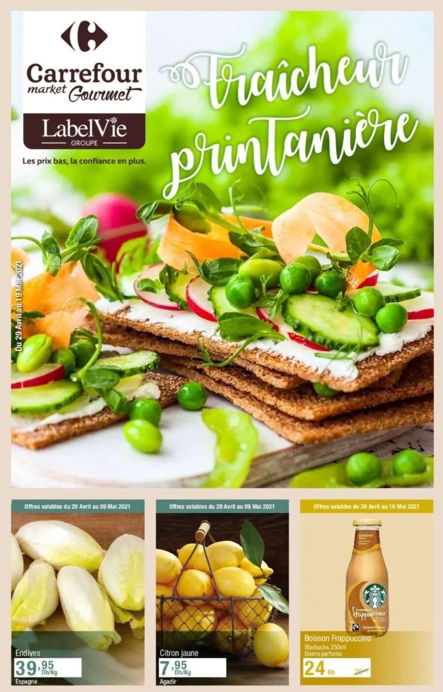 Catalogue Carrefour Gourmet Maroc Fraîcheur printanière du 29 Avril au 19 Mai 2021